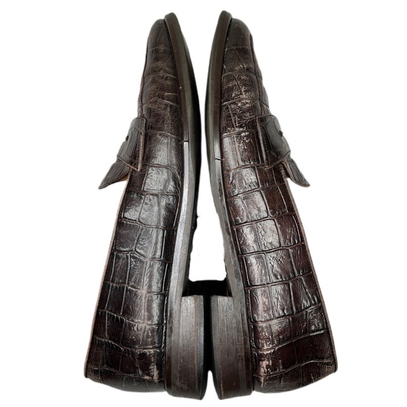 Vintage Coach Brown Leather Penny Loafers Size 8 1/2 B - Picture 4 of 10